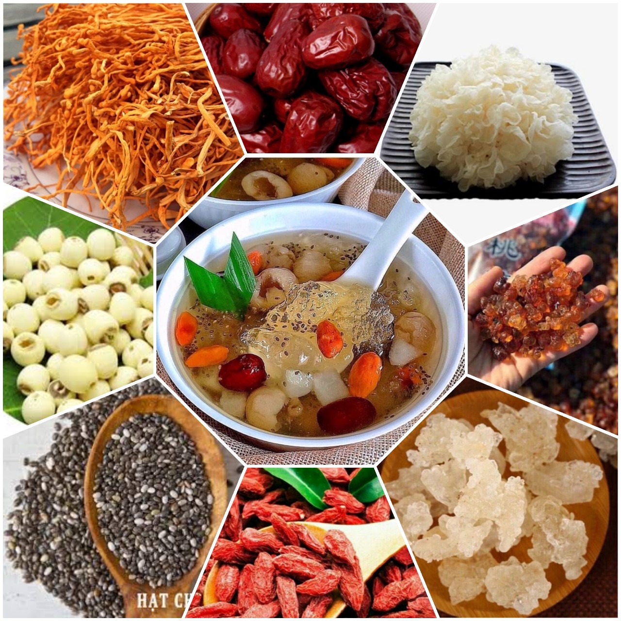 SỈ 10 SÉT ĐẶC BIỆT CHÈ DƯỠNG NHAN (14 VỊ/6 NGƯỜI ĂN/SÉT)