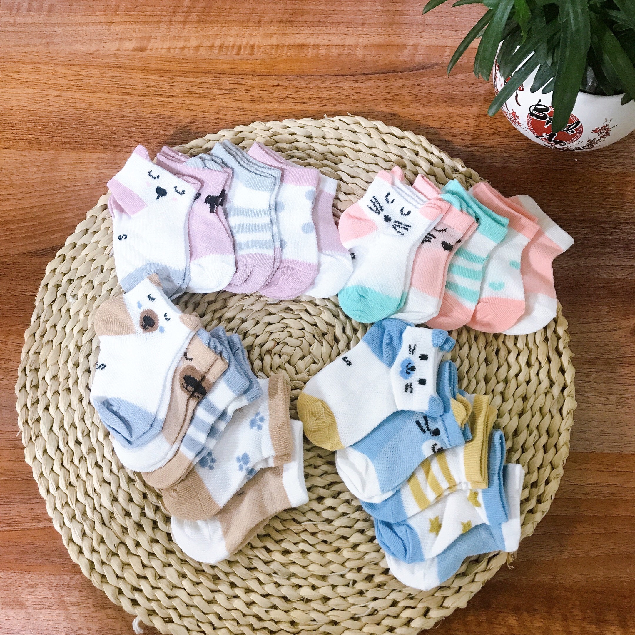 Sét 5 đôi tất lưới kids socks - loại đẹp