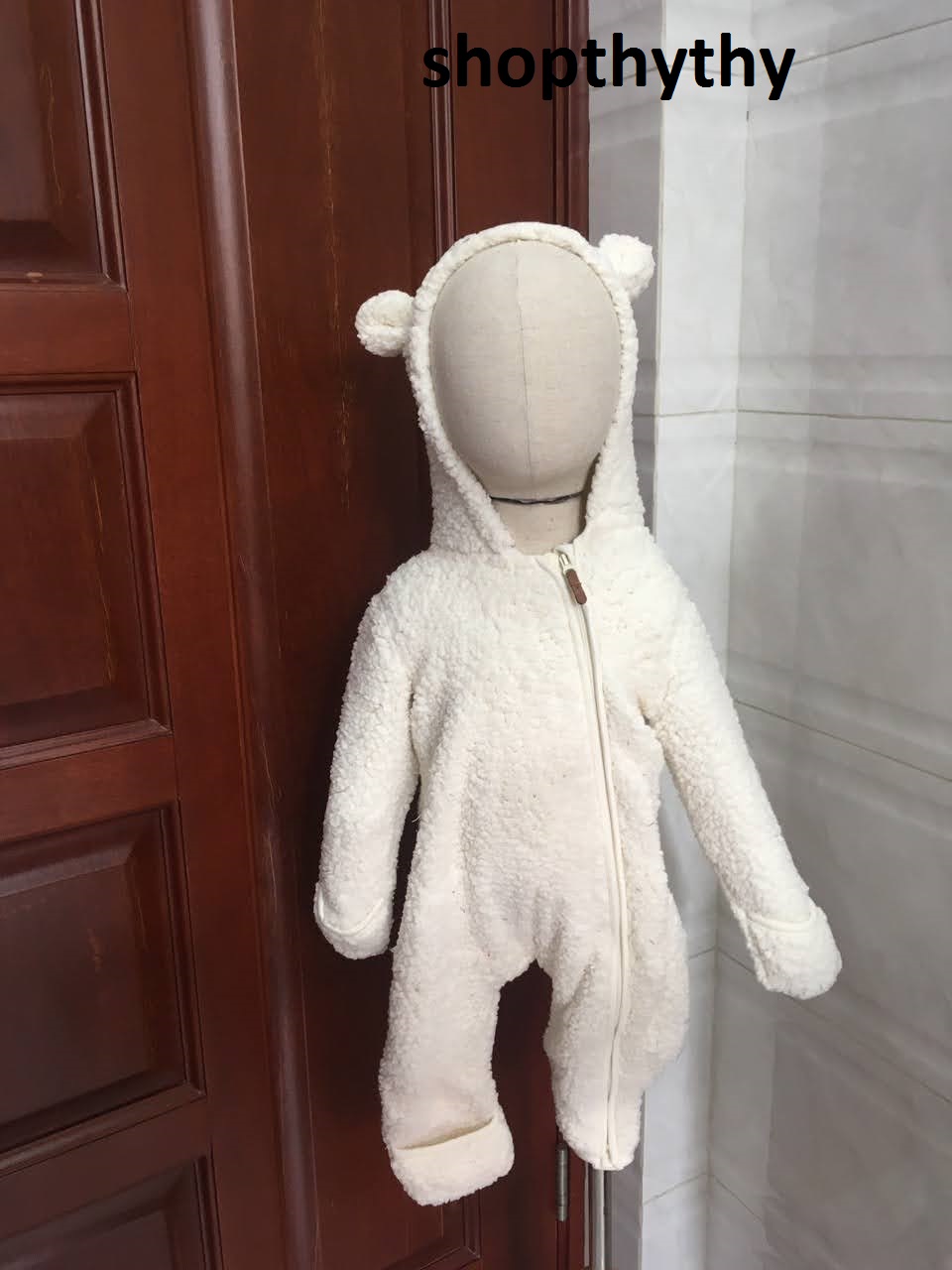 BODY Lông cừu màu nâu, kem dành cho bé 3 - 9 kg