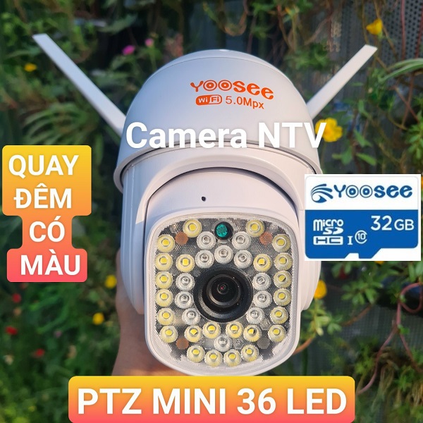 [HCM]CAMERA IP WIFI YOOSEE PTZ MINI 16/36 LED HD1080 - CHỐNG NƯỚC XOAY 360 ĐỘ - QUAY ĐÊM CÓ MÀU