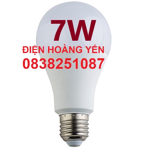 [HCM]Bóng LED tròn trắng đục ánh sáng trắng vàng 7W