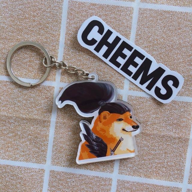 Móc khoá Cheems - móc khoá mica