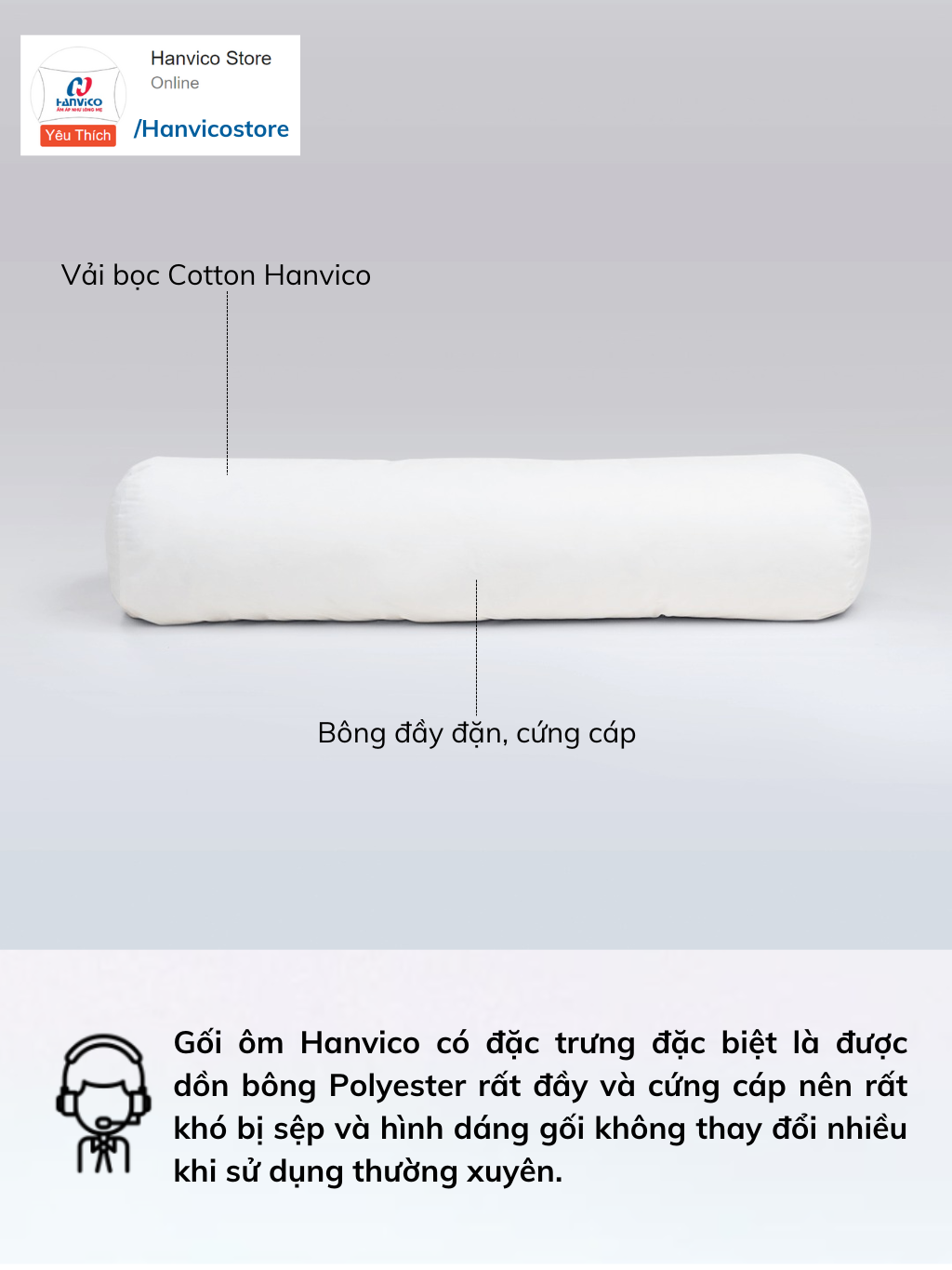 Ruột gối ôm Hanvico cao cấp