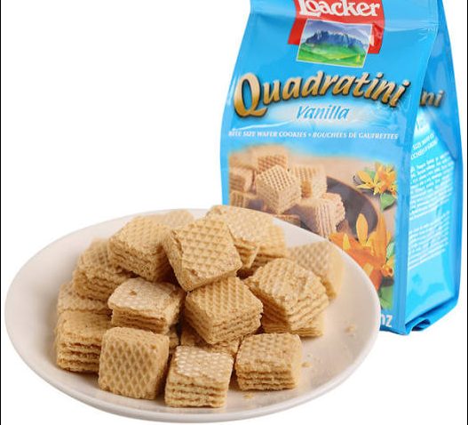 Bánh xốp Loacker Quadratini Vanilla 250g