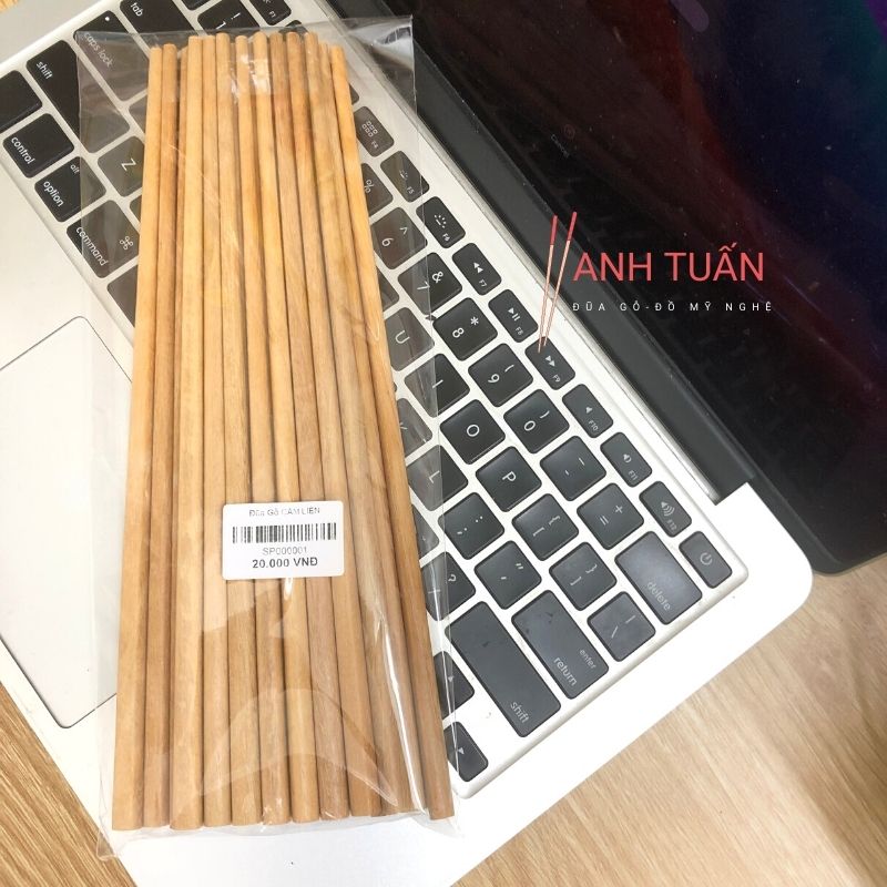 [Rẻ vô địch] Bộ 100 đôi đũa ăn cơm gỗ CĂM LIÊN, đũa đẹp tự nhiên không hoá chất, không cong vênh, chống mốc, kháng khuẩn