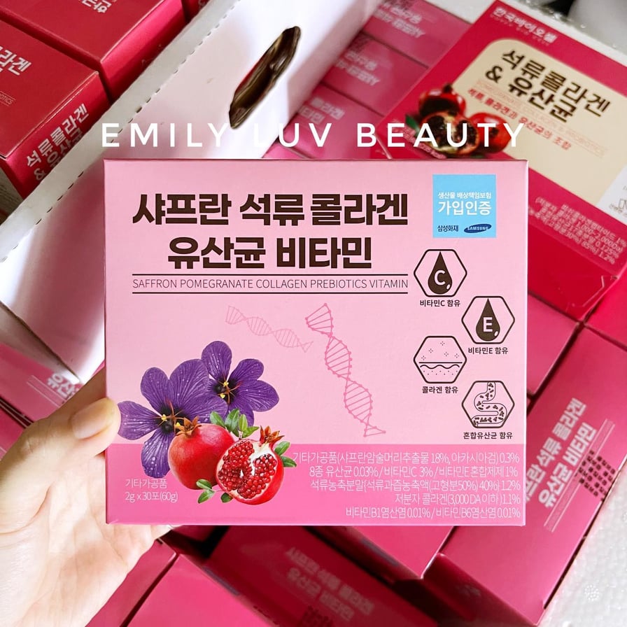 Collagen lựu đỏ Hàn Quốc hộp 30 gói