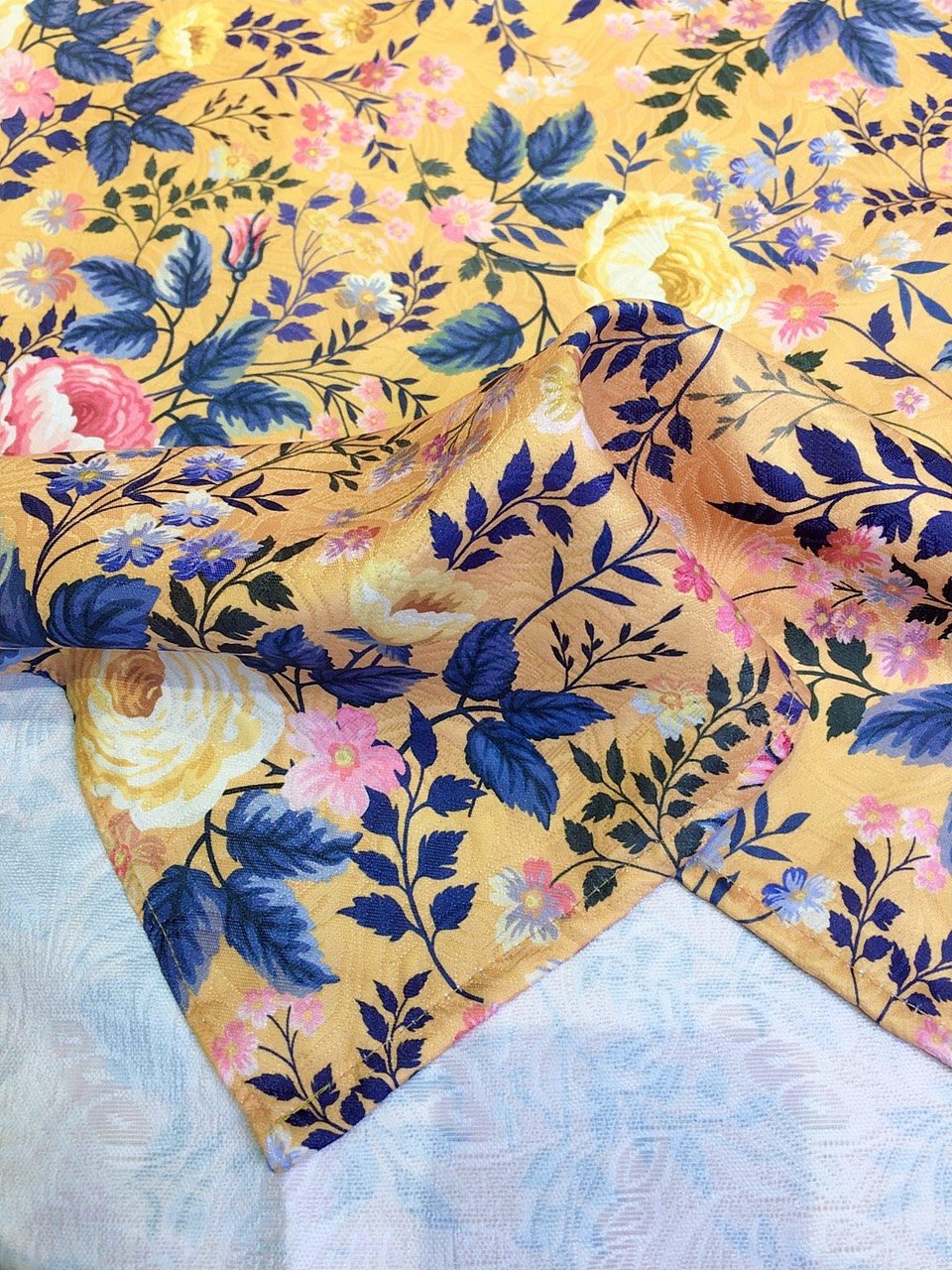 (Single Size Available) Modernized Yellow Brocade Ao Dai with Stylized Puffy Sleeves