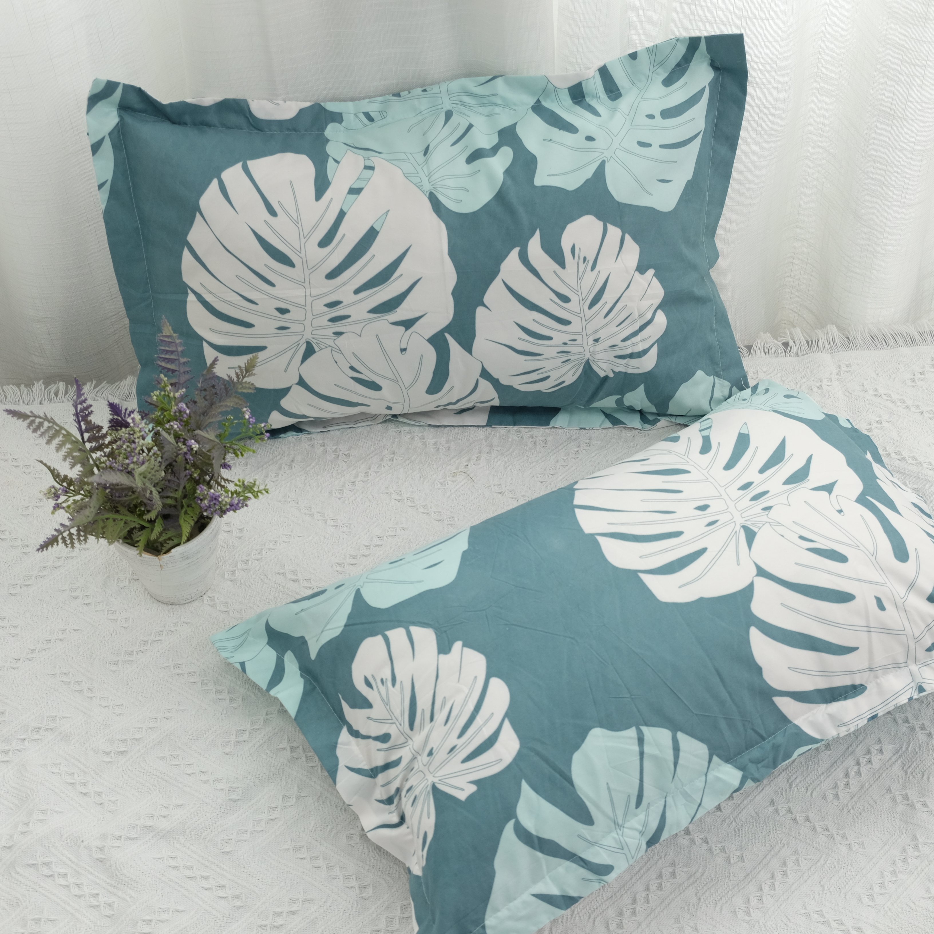 Combo ruột Gối hơi và vỏ gối cotton polly trần bông cao cấp 40x60 gối cộng vỏ, vỏ gối nằm, ruột gối kèm vỏ
