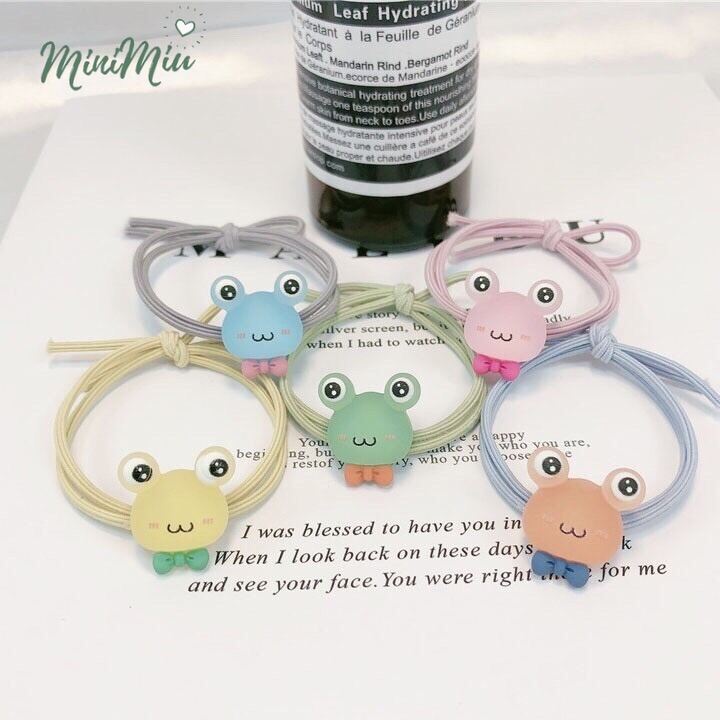 [HCM](Set 5 sợi) Dây cột tóc nữ hình chú ếch trong suốt siêu cute