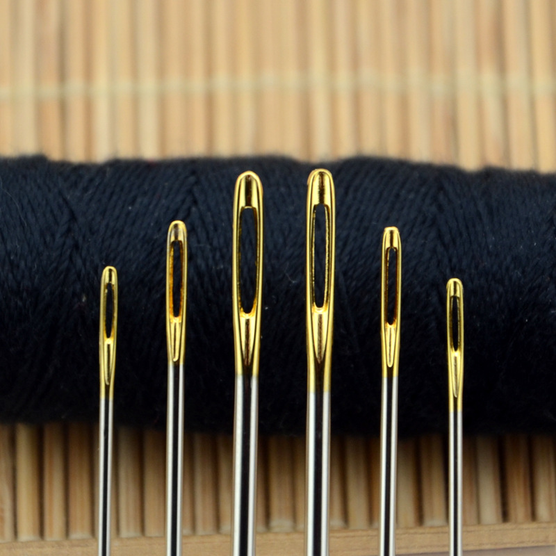 Vĩ 6 kim khâu đuôi vàng size lớn - Best Needles