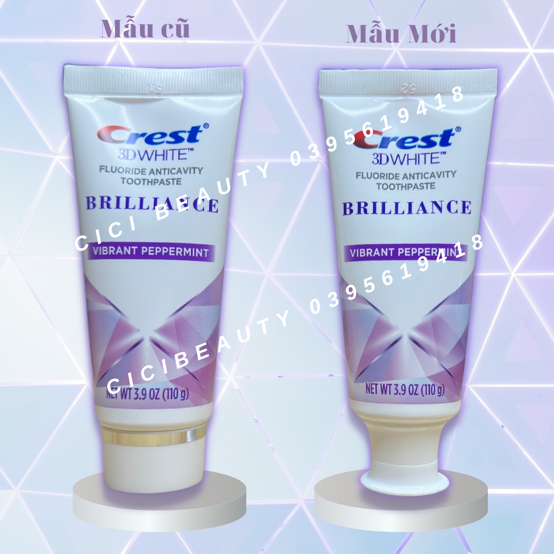 [Nhập RAISINGSTAR18, giảm 30k cho đơn 99k]Combo 3 tuýp kem đánh răng crest 3D White Brilliance - 3 pack