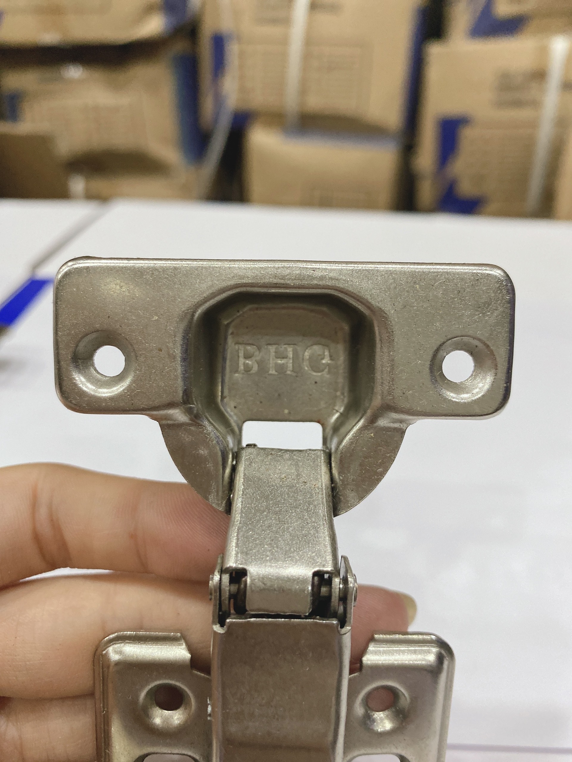 Bản lề thép mạ crome, giảm chấn, fix (mã sp ZT-B35)