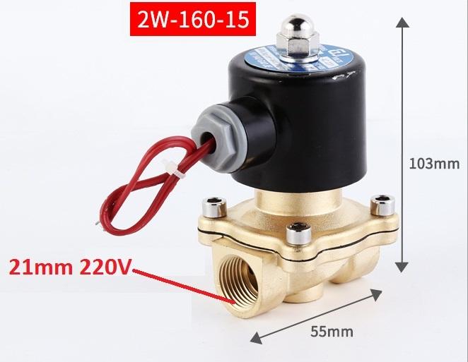 Van điện từ phi 21mm, Thân đồng, dây đồng 220V