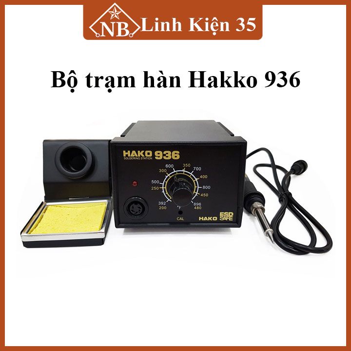 Bộ trạm hàn Hakko 936 + thiếc hàn + nhựa thông + sensor nhiệt + mũi hàn, máy hàn thiếc điều chỉnh nhiệt độ 220V-60W