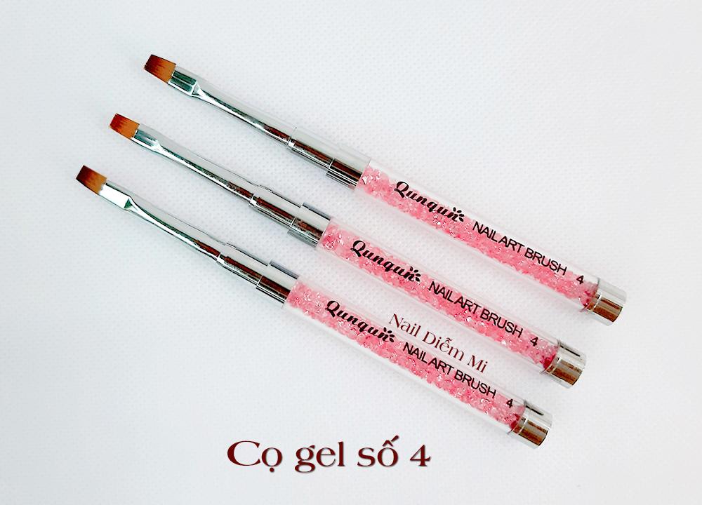 [HCM]Cọ đắp gel cán đá hồng số 4