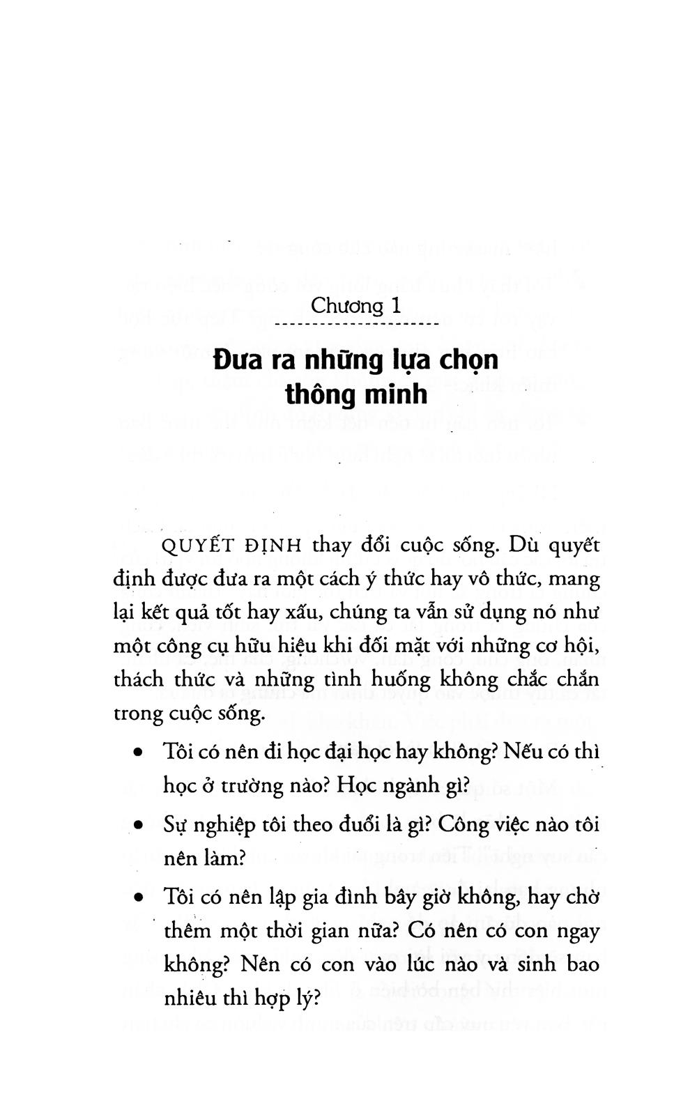 Những lựa chọn thông minh
