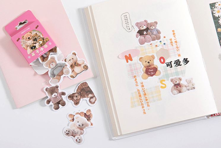 Bộ 46 Sticker Gấu bông đáng yêu E102