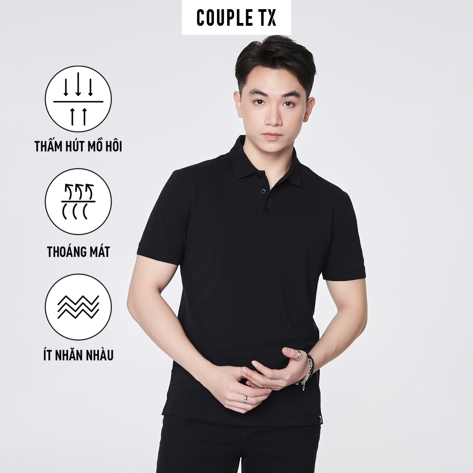 Men's Basic Polo Shirt Couple Tx - Cotton Turn-Down Collar T-Shirt, High Quality, Elegant, Luxurious Regular Form Mpo 1351
