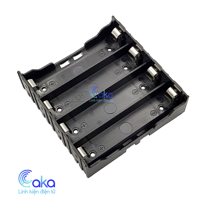 Đế Pin 18650 2 Cell Có Chân Hàn PCB Xuyên Lỗ