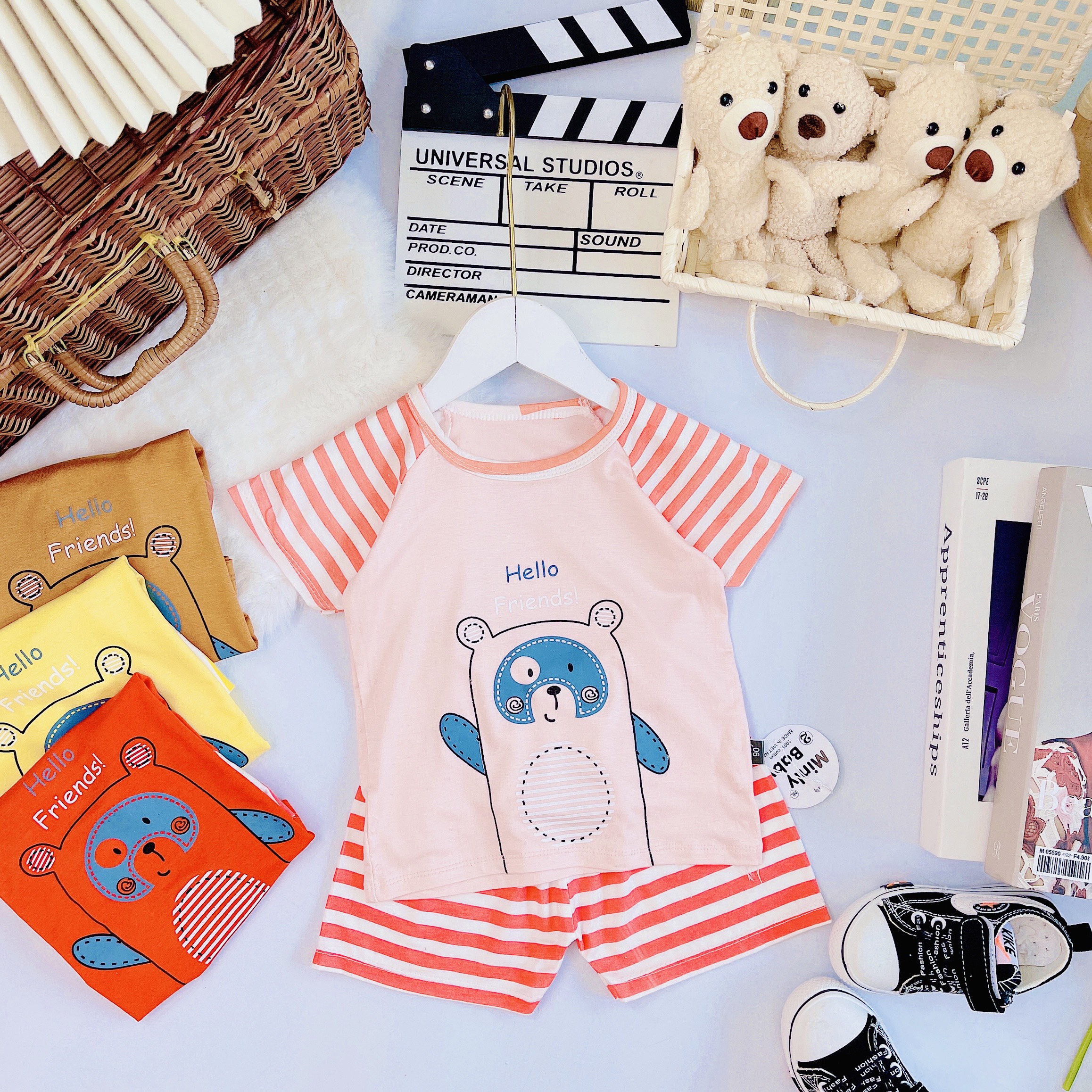 ( 5-15kg) Set thun lạnh Minky Mom cho bé trai bé gái