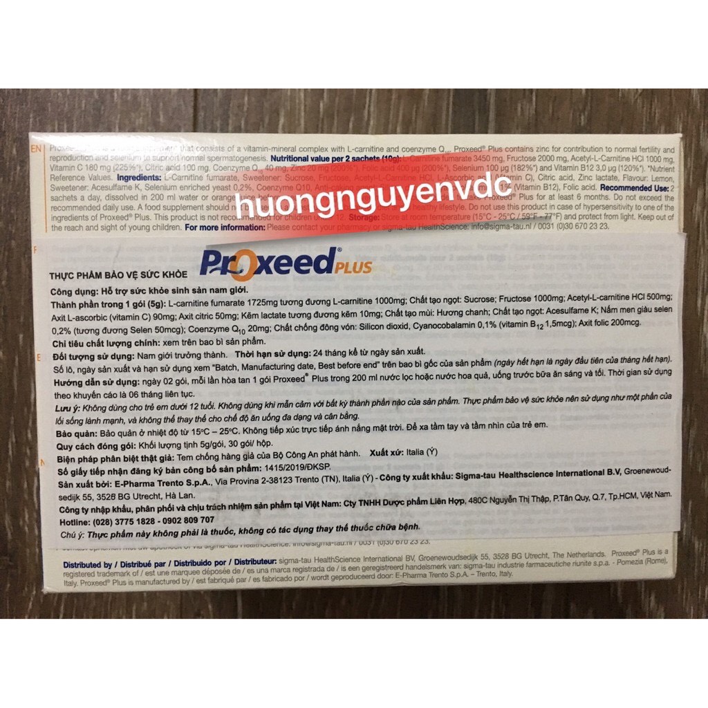 Proxeed Plus tăng cường sức khỏe