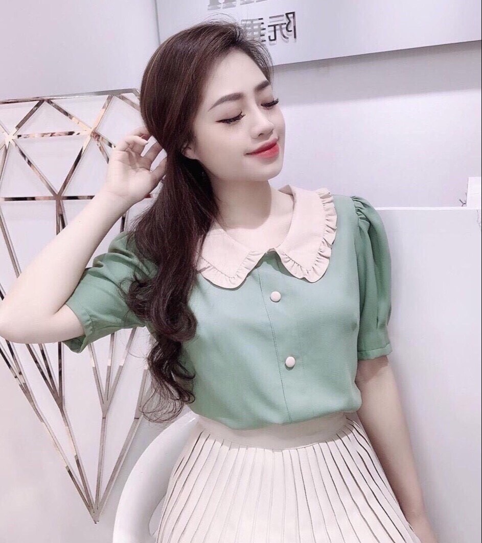 Áo Sơ Mi Nữ Chất Vôn Lụa Áo Sơ Mi Nữ Hot 2020 Áo Sơ Mi Nữ Quảng Châu Chất Kate Thời Trang Cao Cấp MoonA ASU18