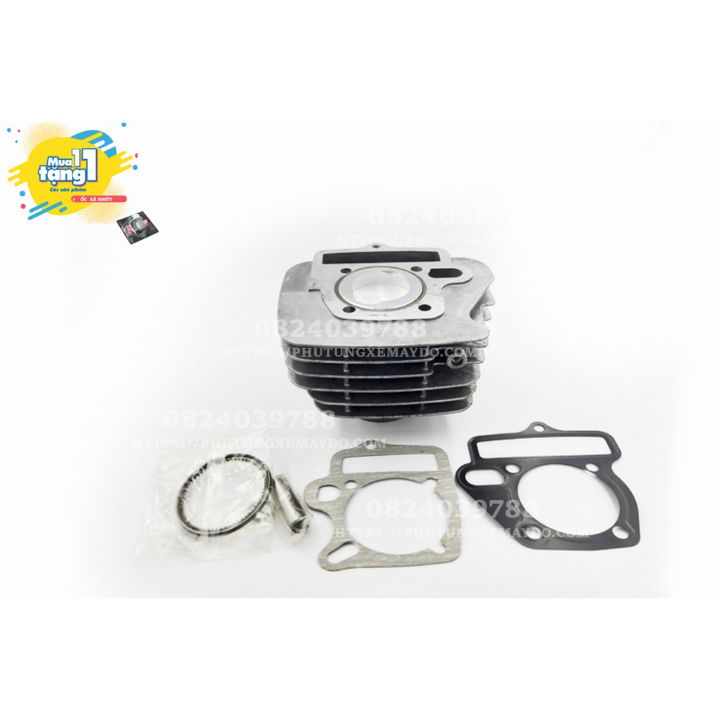 Bộ lòng 55 full piston bạc trái 55 cho wave anpha