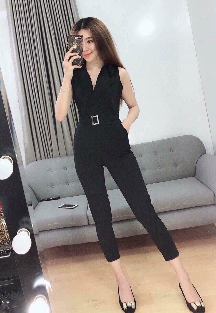 Jumpsuit - Đồ bay dài ống ôm cổ khoét cách điệu đầy quyến rũ -TT101905