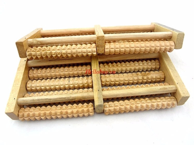 Bàn Lăn Chân Massage Gỗ 5 Hàng Cao Cấp