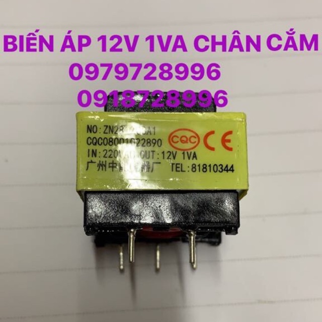 Biến áp 12v-1va chân cắm