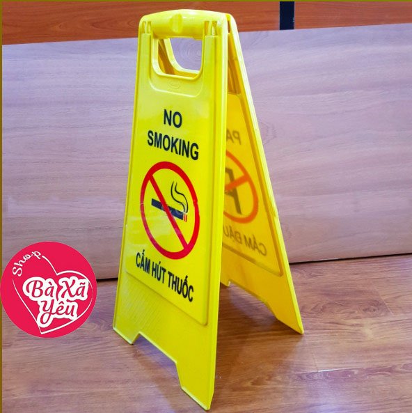 Biển cảnh báo cấm hút thuốc chữ A