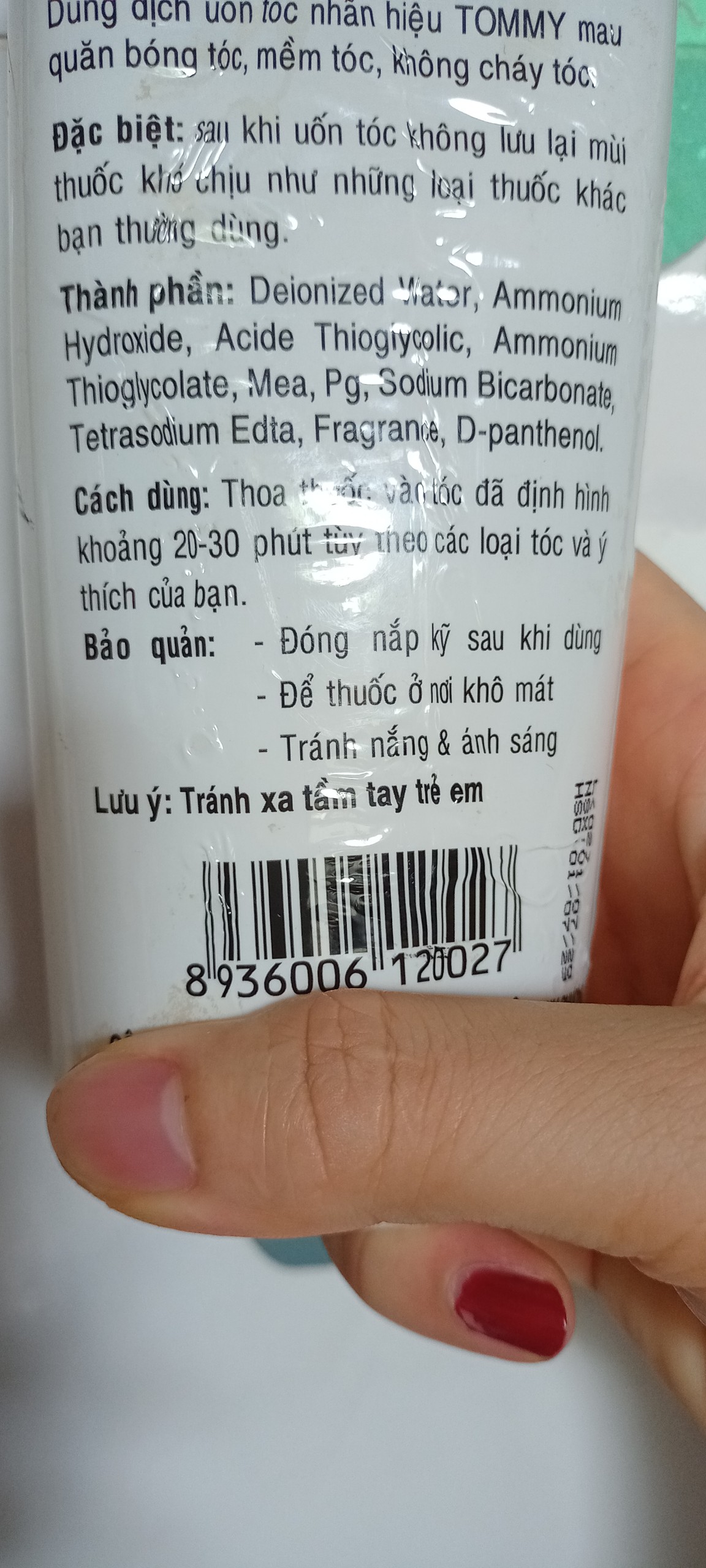[Nên mua kèm sản phẩm dưỡng uốn] Dung dịch uốn lạnh Tommy 500ml