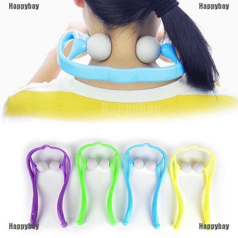Dụng cụ massage cổ vai gáy 2 bi - cây đấm bóp cổ - mát xa cầm tay tiệndụng cụ massage đấm bóp cổ vai gáy 2 bi cầm tay