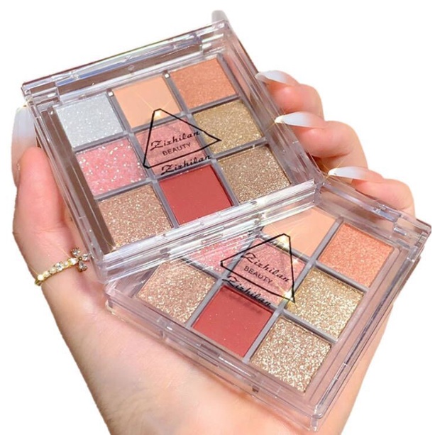 Phấn mắt acrylic 9 màu nhũ kim tuyến