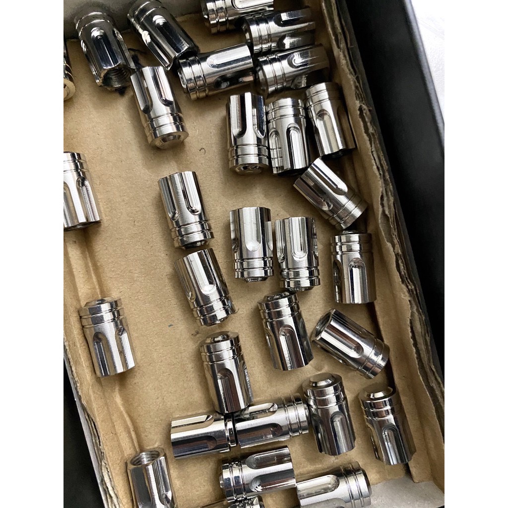 Nắp van vòi kiểu Inox xe máy (1 cặp) (Bông mai đầu bằng)