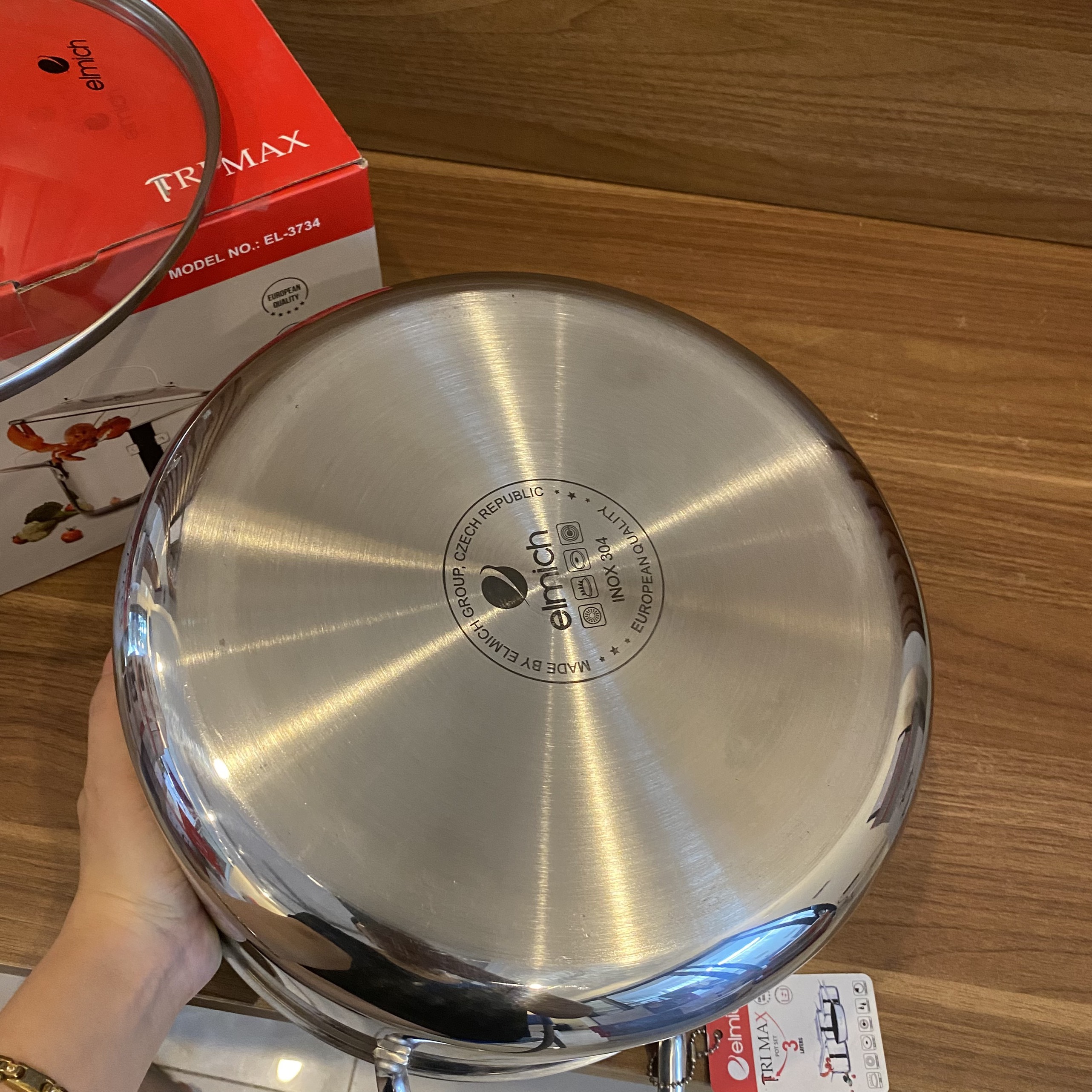 NỒI INOX CAO CẤP 3 LỚP ĐÁY LIỀN TRI-MAX 26CM