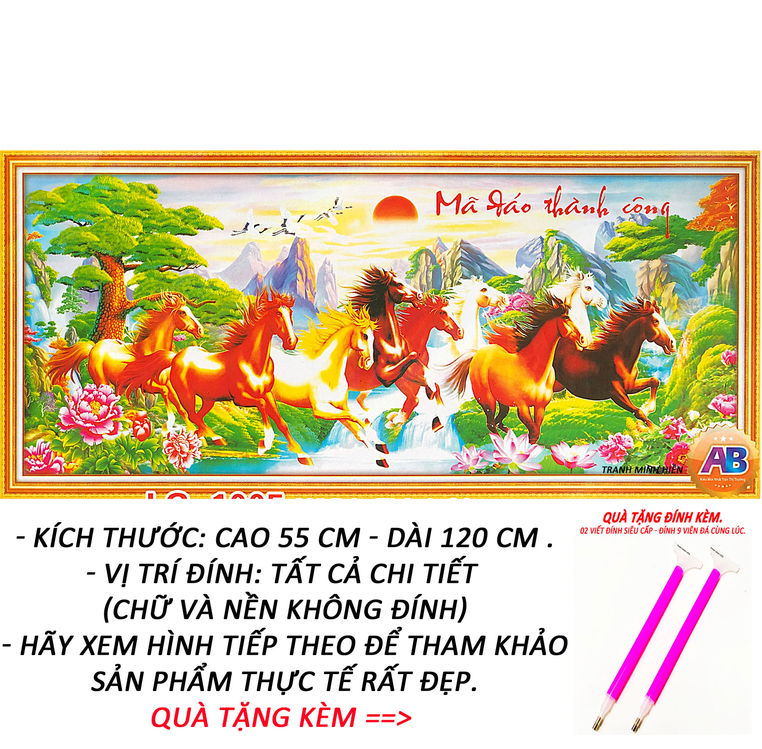 Tranh Đính Đá 5D - Ngôi Nhà Hạnh Phúc 01 - Tranh Minh Hiền