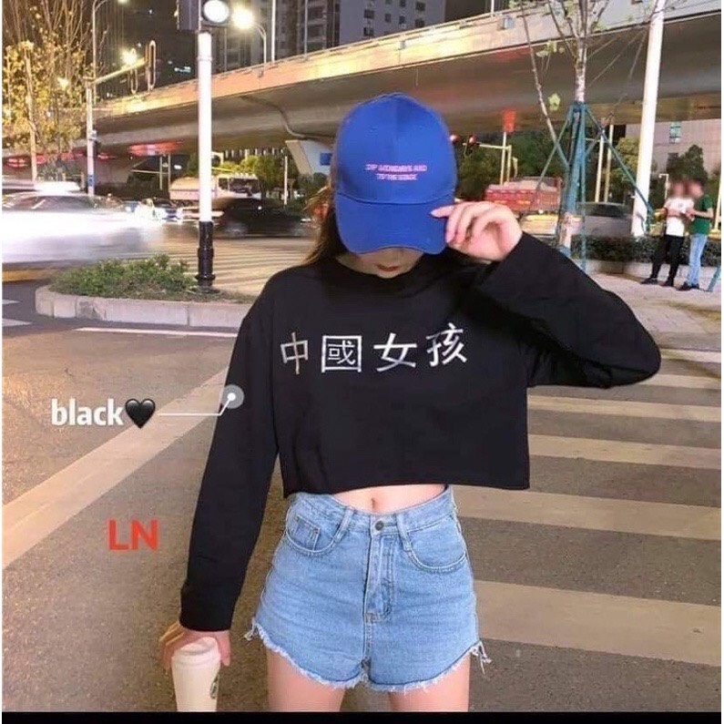 Áo croptop dài tay phản quang LN12