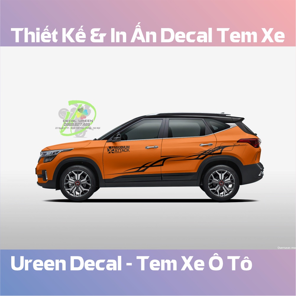 Decal Tem Xe SELTOS Mẫu 004