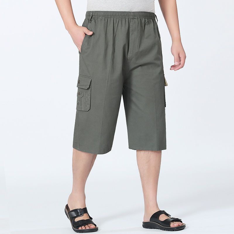 Quần lửng mặc nhà chất liệu Kaki cho bố
