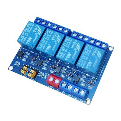 Module  4 relay 12Vdc có optocoupler 2 mức kích high/low HTC