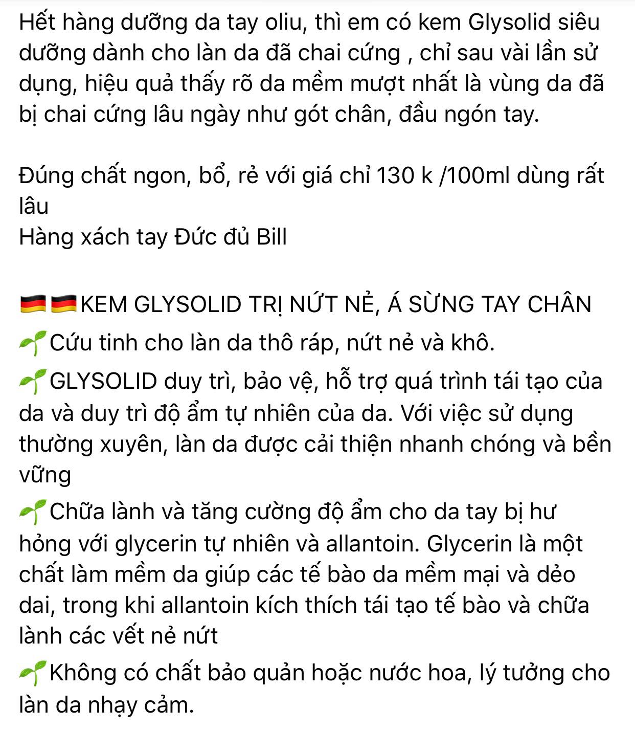 Kem hỗ trợ nứt nẻ Glysolid Hautbalsam