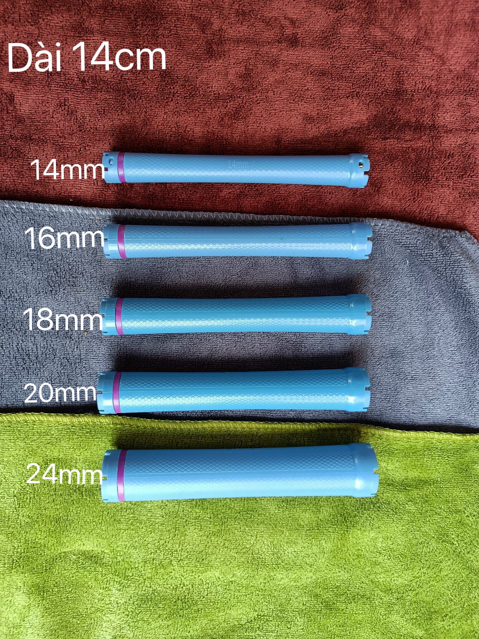 Xương uốn nóng 24V dài 14cm xanh dương Đậm