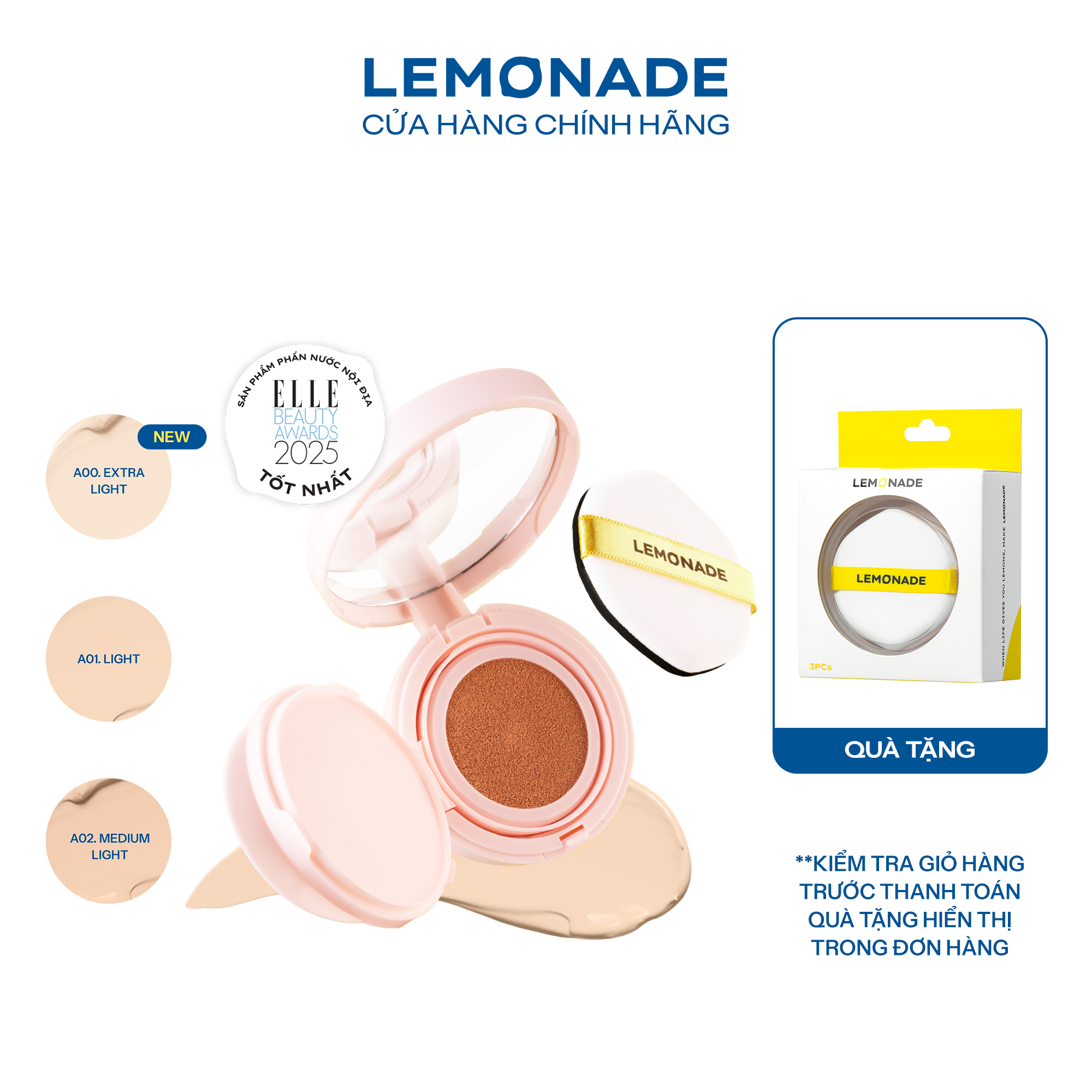 [Flashsale + Voucher] Phấn nước siêu kiềm dầu Lemonade Supermatte Cushion 15g