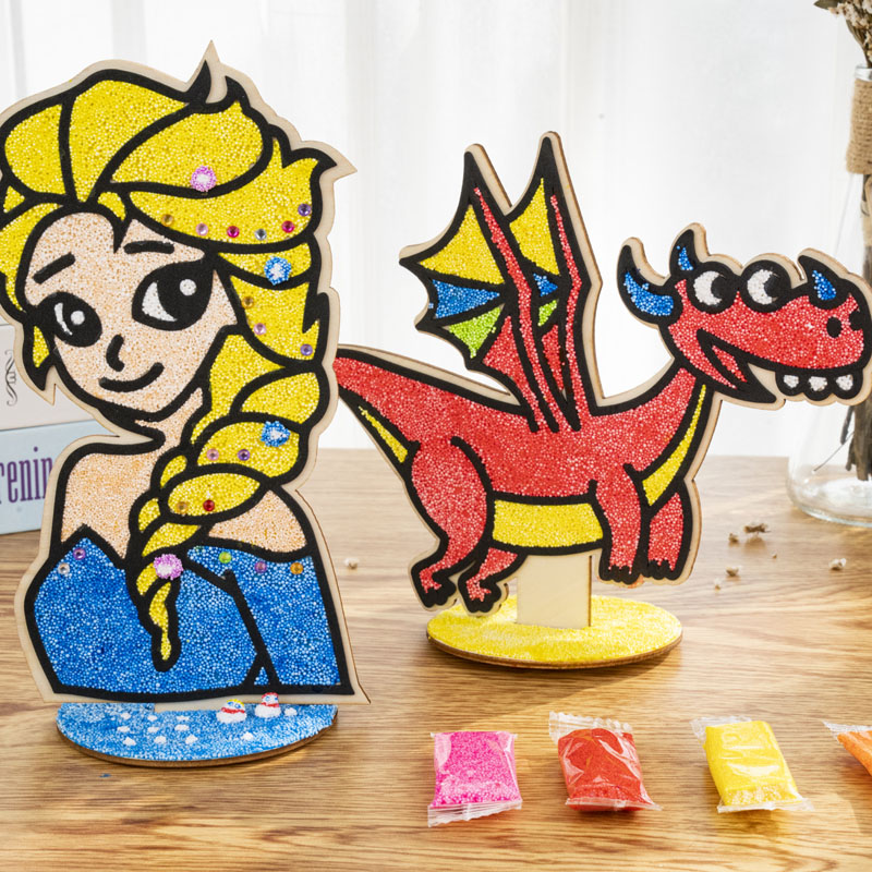 Tranh tô màu nước, tranh cát, tranh nhựa 3D cho bé