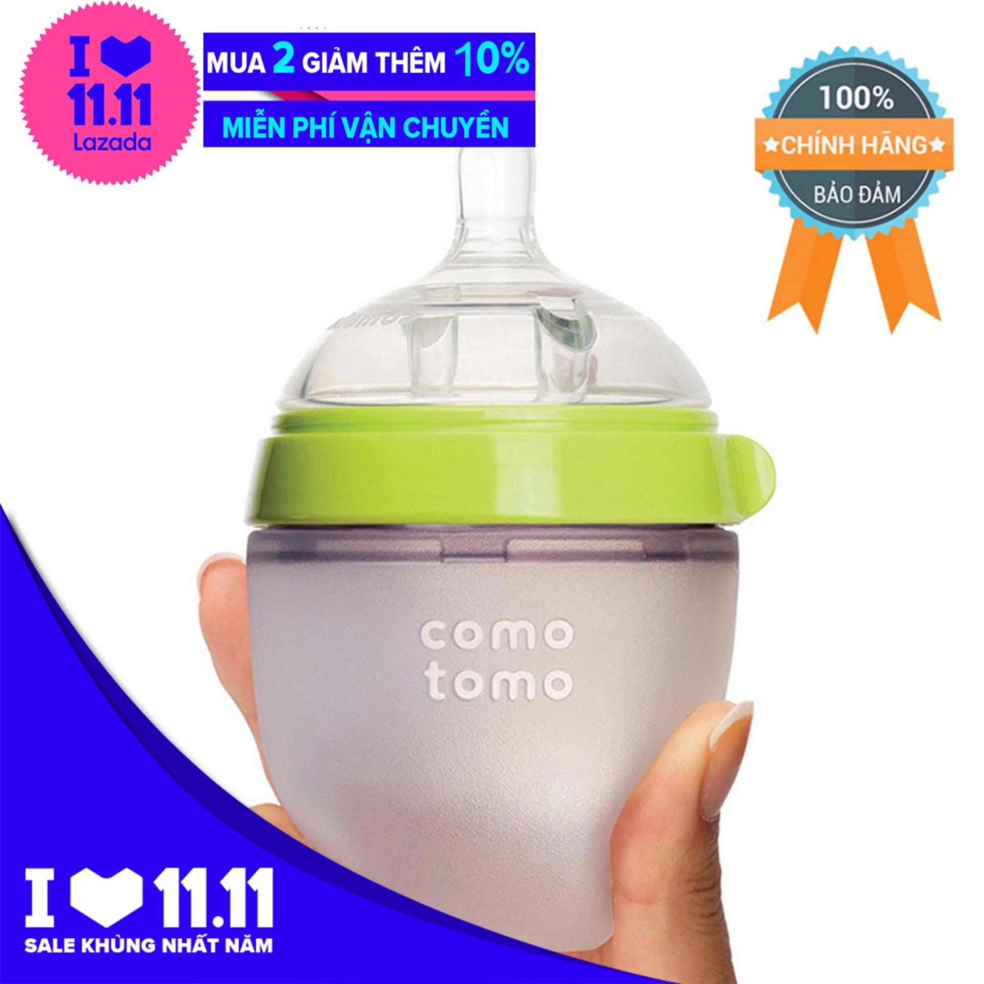 Bình sữa COMOTOMO 150ml Xanh (Hãng phân phối chính thức)