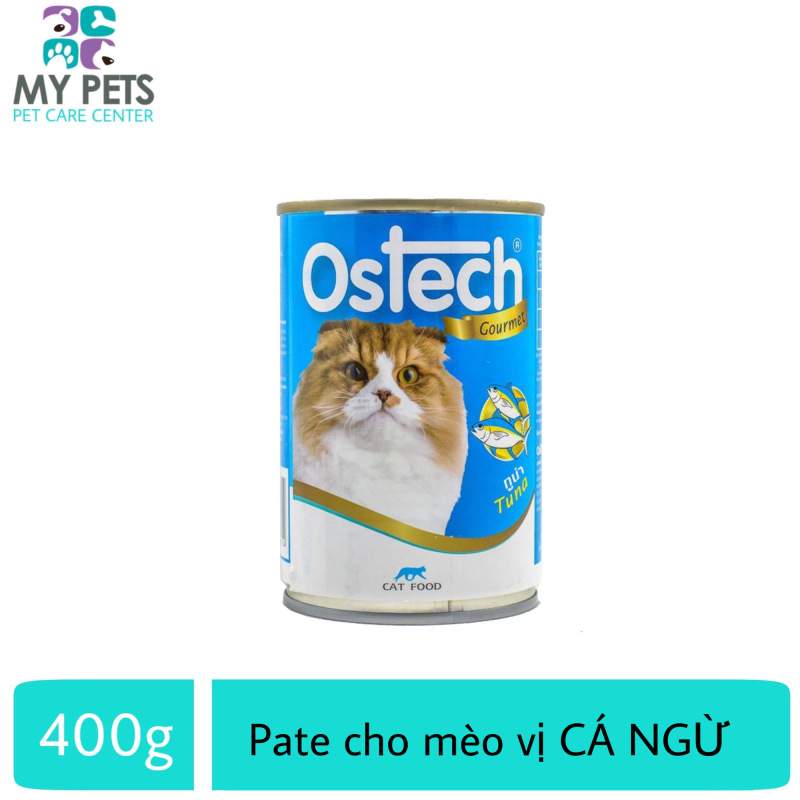 Thức Ăn Pate Ostech Cao Cấp Hương Vị Cá Ngừ Dành Cho Mèo - Lon 400g