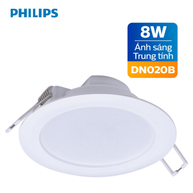 Đèn Downlight âm trần Philips LED DN020B 8W 4000K - Ánh sáng trung tính