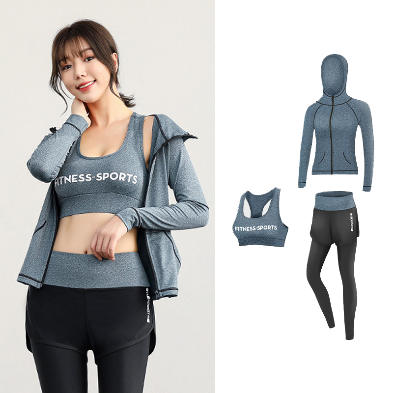 Set bộ tập gym nữ 3 món KENZI-05 ( Quần dài + Áo bra + Áo khoác )