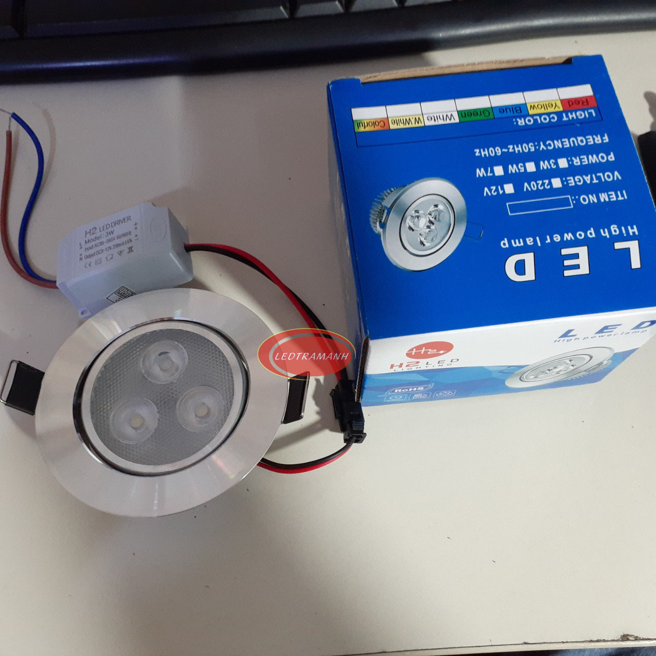 Đèn led âm trần 3w mắt ếch